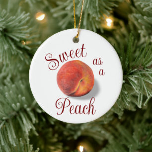 Peach Ornament