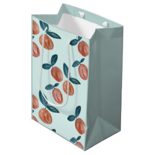 Peach Painting Pattern Party Medium Gift Bag