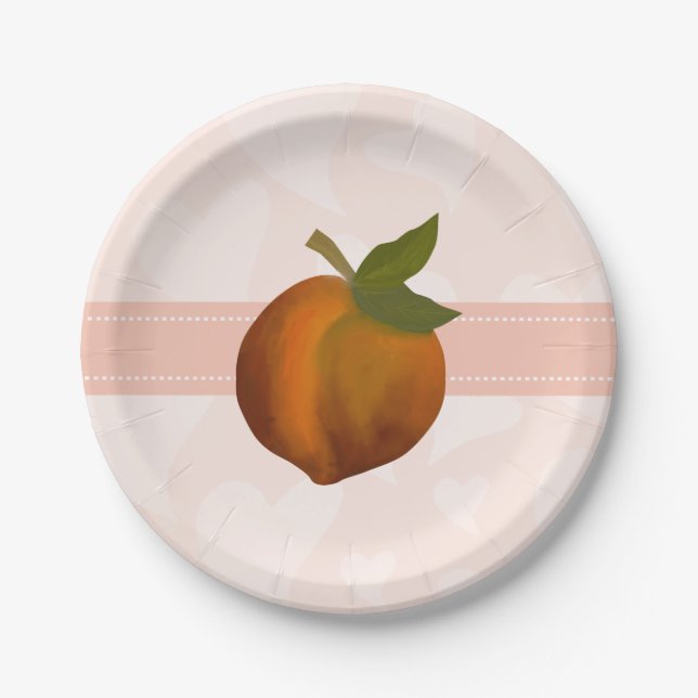 Peach Paper Plate (Front)