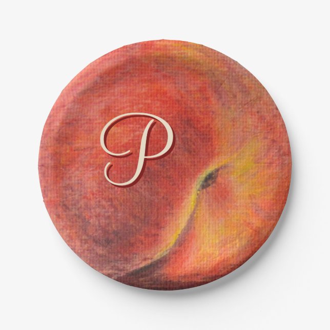 Peach Paper Plate (Front)