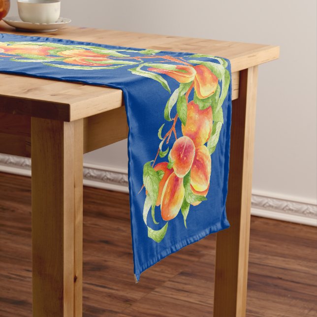 'Peach Paradise' on a Table Runner (In Situ)
