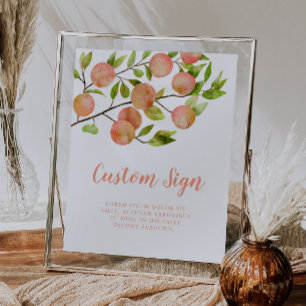 Peach Party Custom Sign