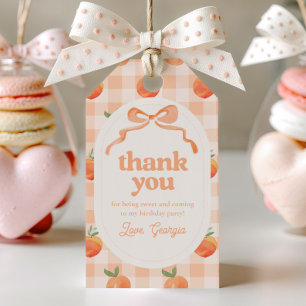 Peach Party Favour Tags