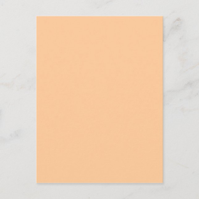 Peach Pastel Orange Solid Colour Postcard (Front)
