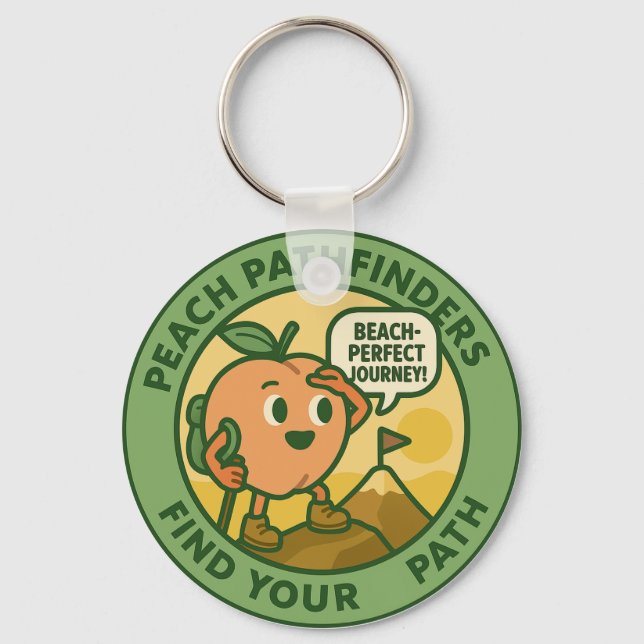 Peach Pathfinders Find Your Path Key Ring (Front)