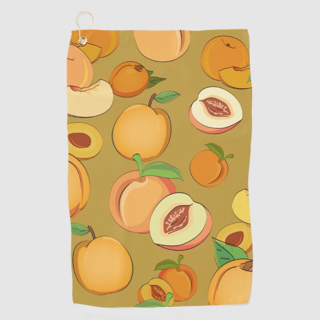 Peach Pattern 2 Golf Towel (Front)