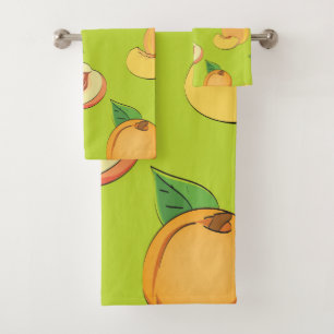 Peach Pattern 4 Bath Towel Set