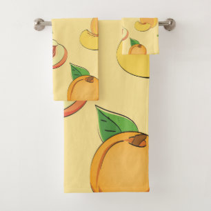 Peach Pattern 7 Bath Towel Set