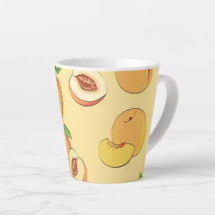 Peach Pattern 7 Latte Mug
