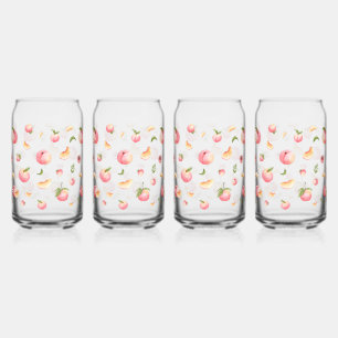 Peach Pattern Can Glass