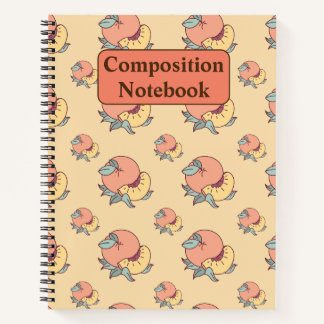 Peach Pattern Composition Notebook