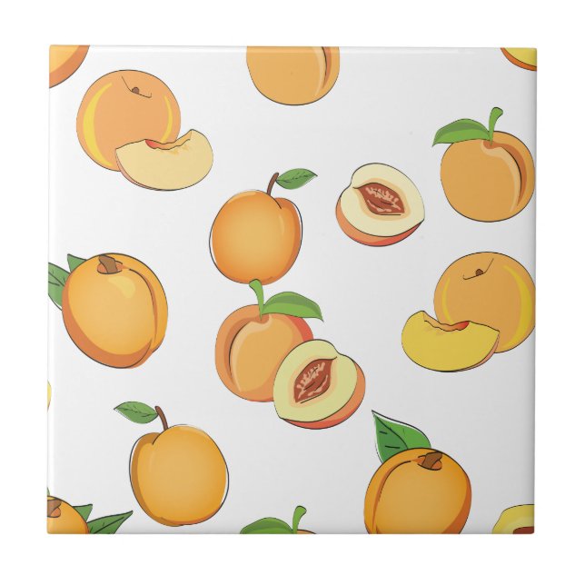 Peach Pattern Tile (Front)
