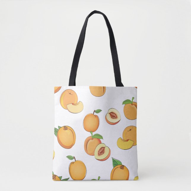 Peach Pattern Tote Bag (Front)