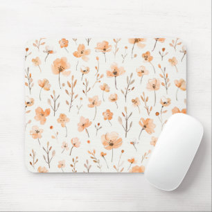 Peach Peach Flowers Mouse Pad