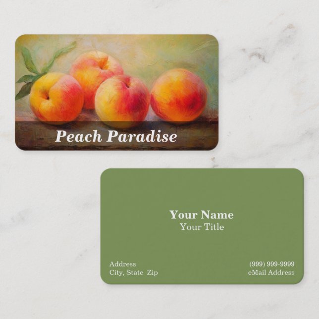 Peach / Peaches Business Card (Front/Back)