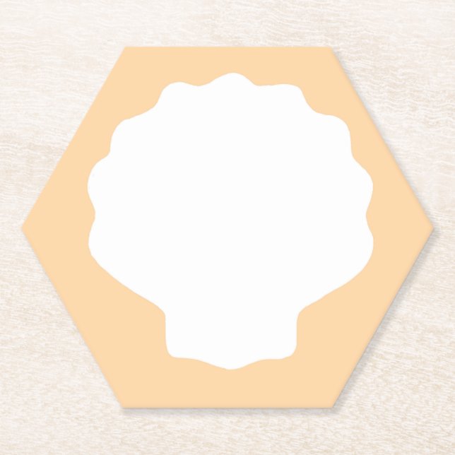 Peach Pearl Paper Coaster (Front)