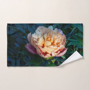 Peach Peony, Flower Photography Bath Towel Set