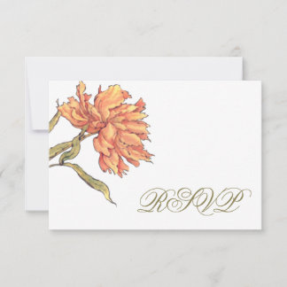 Peach Peony RSVP Response Card