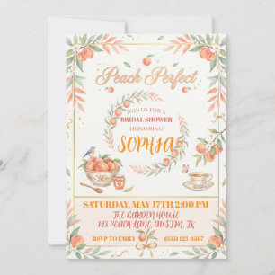 Peach Perfect Bridal Shower Invitation