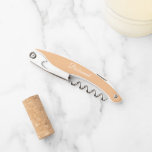 Peach Personalised Wedding Bridesmaid Corkscrew<br><div class="desc">Trendy peach colour wine corkscrew opener for your wedding bridesmaid along with her name on back and printed in white,  stylised script. Personalise corkscrew by replacing name with your bridesmaid name. Available in many,  popular bridesmaid wedding colour schemes.</div>