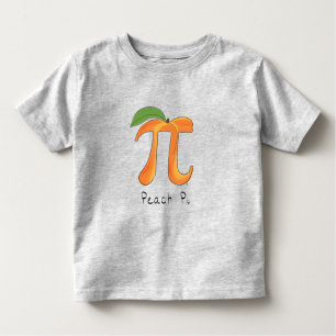 Peach Pi Cute Math Pi Day Kid's Toddler T-Shirt