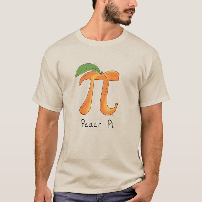 Peach Pi Cute Math Pi Day Men's T-Shirt (Front)