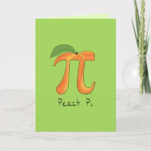 Peach Pi Greeting Card