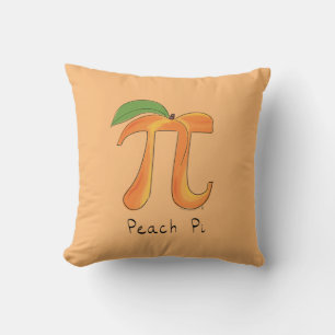 Peach Pi Symbol Math Teacher Cushion