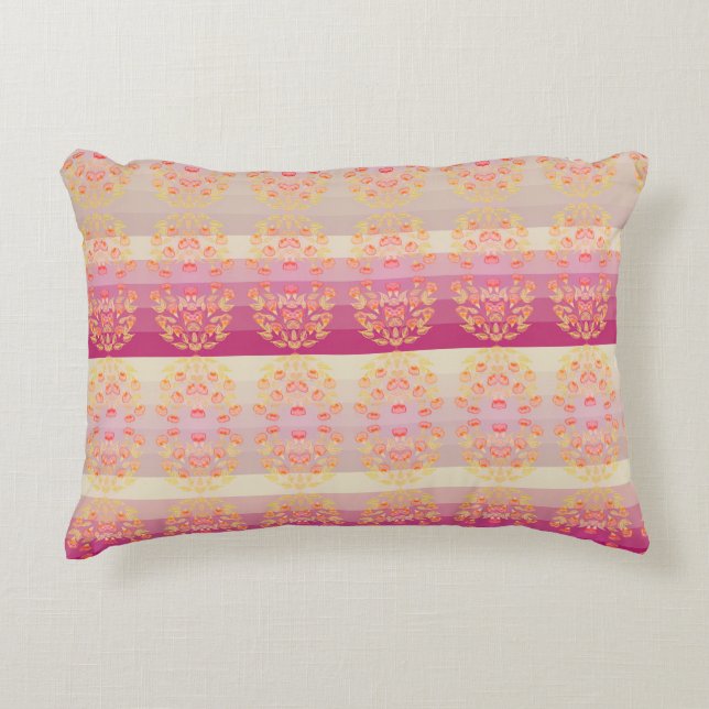 Peach Pink And Apricot  Decorative Cushion (Front)