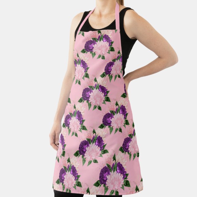Peach, Pink and Lavender Series Design 11  Apron (Insitu)