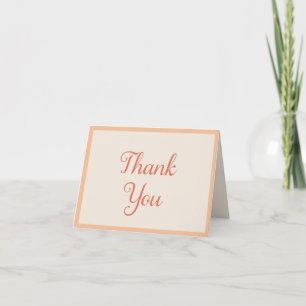 Peach, Pink and Terracotta Thank You Card