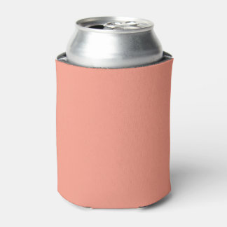 Peach Pink Chic Warm Solid Colour Can Cooler