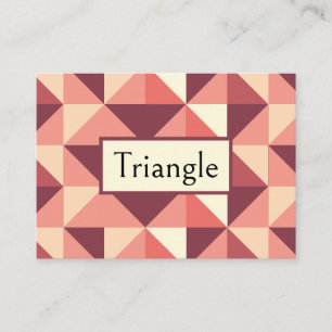 Peach Pink Purple Triangle Geometric Business Card