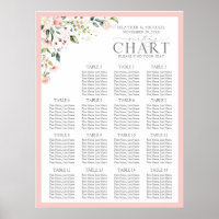 Peach Pink Watercolor Floral Reception Seating