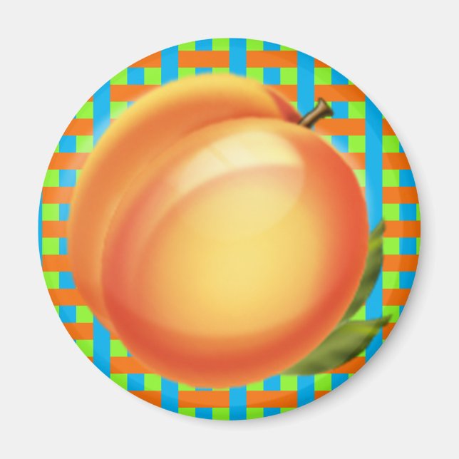 Peach Plaid Magnet (Front)