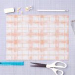 Peach Plaid Stripes Birthday Tissue Paper<br><div class="desc">Peach Plaid Stripes Birthday</div>