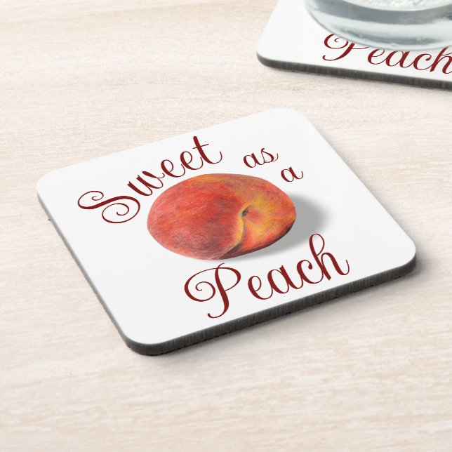 Peach Plastic Coaster (Left Side)