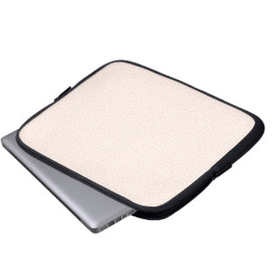 peach polka dot laptop sleeve