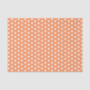 Peach Polka Dots Tissue Paper
