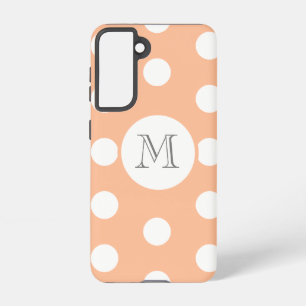 Peach Polkadot Samsung Galaxy Case