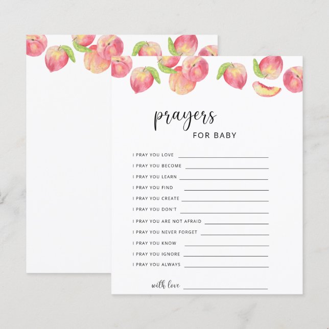 PEACH - prayers for baby (Front/Back)