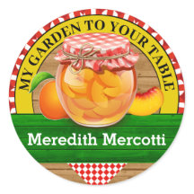 Peach Preserves Classic Round Sticker