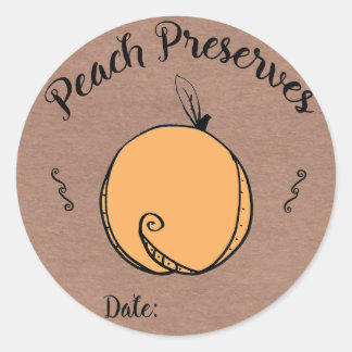 Peach Preserves Sticker with space for date