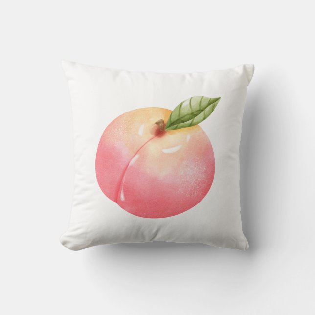 Peach Print Cushion (Front)
