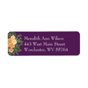 Peach Purple Wedding Floral Roses