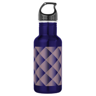 Peach Quilted Pattern with a Diamond 532 Ml Water Bottle