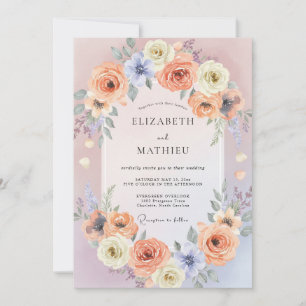 Peach Radiant Summer Wedding Invitation