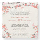 Peach Red & Pink Cherry Blossoms Oriental Wedding
