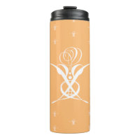 Peach Retro White Flourish Rose