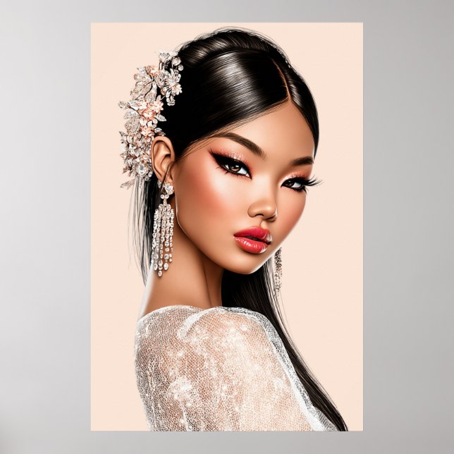 Peach Reverie | Vertical Portrait Poster (24x36) (Front)